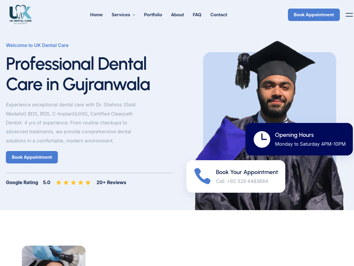 UK Dental Care — dental clinic website